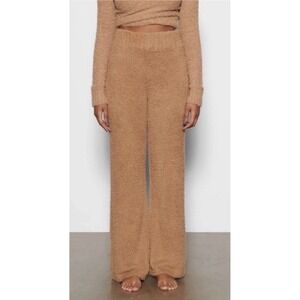 SKIMS Teddy Cozy‎ Knit Lounge Pants in Camel Brown Size 2X 3X 34" Inseam #RR-3